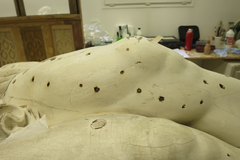Atelier Giordani - Conservation - Restauration
Edifice – Mobilier - Sculpture – Objets d’art – Moulage –
Pierre, bois métal, polychromie et dorure - Christ en croix de la Cathédrale Notre Dame - Bois polychrome - Nettoyage et refixage polychromie en concomitance
Purge et passivation des éléments ferreux corrodés
Consolidation des systèmes d’assemblages
Réintégration des éléments déchus et/ou mobiles
Comblement des manques et fissurations
Masticage des lacunes de surface
Réintégration colorée et harmonisation
Dépose et repose