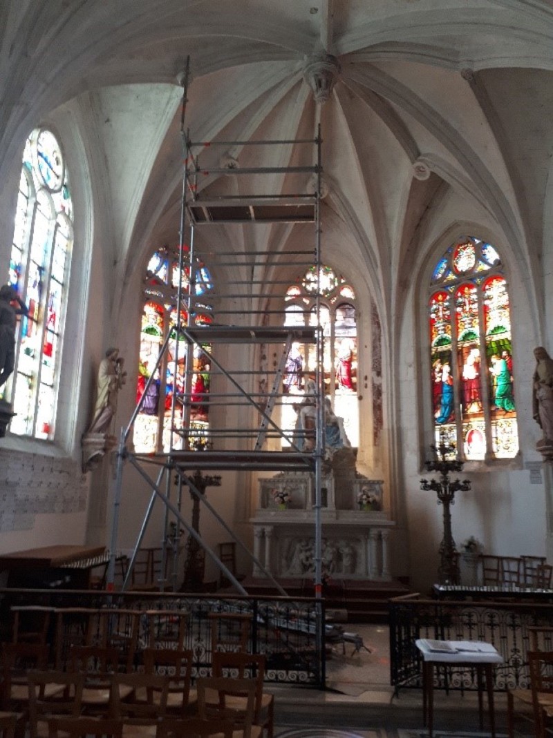 Atelier Giordani - Conservation - Restauration
Edifice – Mobilier - Sculpture – Objets d’art – Moulage –
Pierre, bois métal, polychromie et dorure - Diagnostic, bilan sanitaire, sondages et dosage des sels : extérieur et intérieur de l’édifice - Pierre et bois, polychrome - OPÉRATIONS RÉALISÉES : 

- Sondage, étude, analyse de stratigraphies sur éléments sculptés, enduits, couches picturales murales et sur mobilier
- Micro prélèvements
- Analyse et corrélation des résultats
- Ébauche de chronologie générale