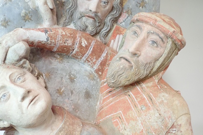 Atelier Giordani - Conservation - Restauration
Edifice – Mobilier - Sculpture – Objets d’art – Moulage –
Pierre, bois métal, polychromie et dorure - Restauration de deux statues de l’église de Saint-Etienne - Restauration de deux statues retrouvées enfouies dans la terre dans l’église Saint-Etienne de Mareil Marly - OPÉRATIONS RÉALISÉES : 

- Nettoyage et élimination minutieuse des dépôts de terre dus à l’enfouissement. 
- Fixage de la polychromie écaillante. 
- Élimination des anciennes tiges métalliques oxydées servant originellement de liaisonnement. 
- Élimination d’efflorescence de plâtre sur la statue de Saint Etienne. Assemblage des fragments, comblements des lacunes du support et ragréages.
- Dégagement de la polychromie par clivage au scalpel sous lunettes binoculaires après la réalisation d’études stratigraphiques préalables, réintégrations colorées et retouches.
- Réalisation de socle peint en ton pierre pour la présentation des statues et repose sécurisée de celles-ci à leur nouvel emplacement au sein de l’église.