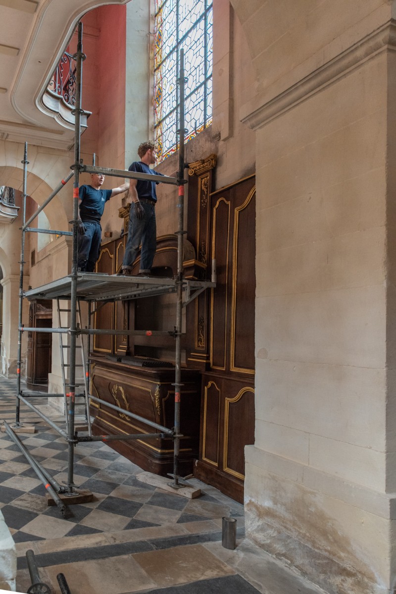 Atelier Giordani - Conservation - Restauration
Edifice – Mobilier - Sculpture – Objets d’art – Moulage –
Pierre, bois métal, polychromie et dorure - Restauration des 2 retables latéraux en pendant de l'Eglise Notre Dame de la Gloriette - Bois polychrome et dorure - - Dépose et conditionnement
- Dépoussiérage sous aspiration contrôlée
- Traitement insecticide
- Traitement antifongique
- Purge et consolidation des boiseries
- Greffes de bois et renforts
- révision des systèmes d'assemblages 
- Nettoyage
- Comblement des lacunes de surfaces
- Masticage des lacunes
- Réintégration colorées
- Dorure à la mixtion
- Vernissage de protection