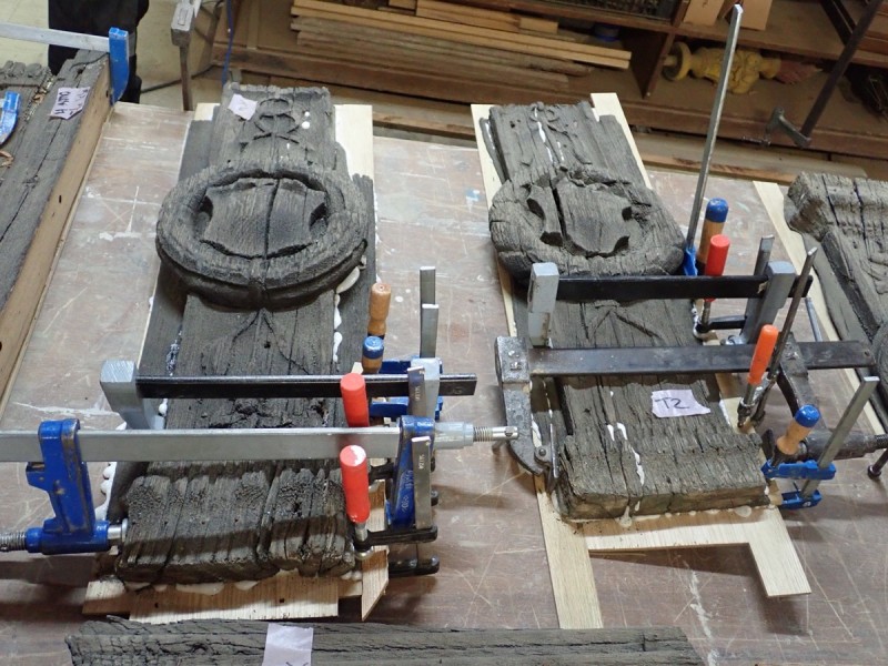 Atelier Giordani - Conservation - Restauration
Edifice – Mobilier - Sculpture – Objets d’art – Moulage –
Pierre, bois métal, polychromie et dorure - Restauration des éléments en bois sculpté et des colonnes et dalles gravées en pierre - Bois sculpté et pierre - OPÉRATIONS RÉALISÉES
Bois sculpté :
- Dépose partielle 
- Traitement insecticide curatif et préventif
- Renfort et doublage
- Greffes de sculptures, pose de flipots
- Bouchage
- Retouche
- Protection finale