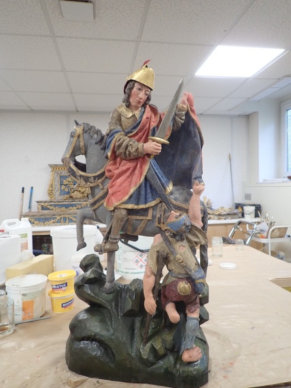 Atelier Giordani - Conservation - Restauration
Edifice – Mobilier - Sculpture – Objets d’art – Moulage –
Pierre, bois métal, polychromie et dorure - Restauration de la Charité Saint Martin - Bois polychrome - OPÉRATIONS RÉALISÉES
- Nettoyage par compresses
- Consolidation des zones altérées
- Étude de la polychromie
- Dégagement de la polychromie
- Refixage
- Réintégrations formelles
- Réintégrations colorées
- Protection finale