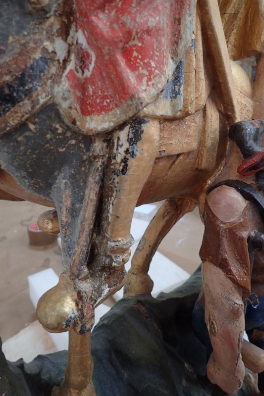 Atelier Giordani - Conservation - Restauration
Edifice – Mobilier - Sculpture – Objets d’art – Moulage –
Pierre, bois métal, polychromie et dorure - Restauration de la Charité Saint Martin - Bois polychrome - OPÉRATIONS RÉALISÉES
- Nettoyage par compresses
- Consolidation des zones altérées
- Étude de la polychromie
- Dégagement de la polychromie
- Refixage
- Réintégrations formelles
- Réintégrations colorées
- Protection finale