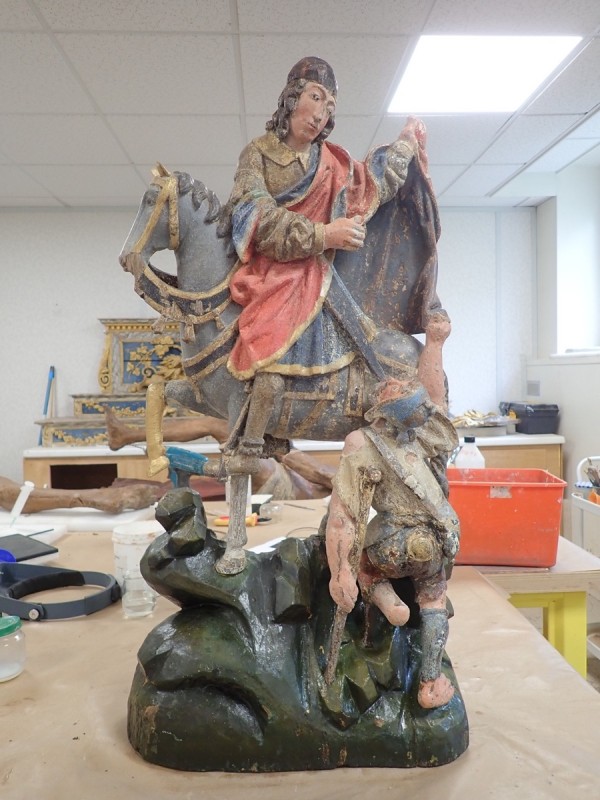Atelier Giordani - Conservation - Restauration
Edifice – Mobilier - Sculpture – Objets d’art – Moulage –
Pierre, bois métal, polychromie et dorure - Restauration de la Charité Saint Martin - Bois polychrome - OPÉRATIONS RÉALISÉES
- Nettoyage par compresses
- Consolidation des zones altérées
- Étude de la polychromie
- Dégagement de la polychromie
- Refixage
- Réintégrations formelles
- Réintégrations colorées
- Protection finale