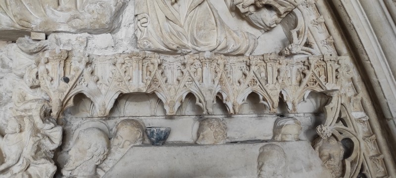Atelier Giordani - Conservation - Restauration
Edifice – Mobilier - Sculpture – Objets d’art – Moulage –
Pierre, bois métal, polychromie et dorure - Portail des Marmousets de l'Abbatiale Saint Ouen - Pierre calcaire - - Nettoyage par micro gommage
- Nettoyage par compresse d'ammonium
- Traitement fongicide et biocide
- consolidation chimique de la pierre 
- Ragréage par mortier Altar et modelage
- Patine 
- Moulage et tirage d'une statue en l'état