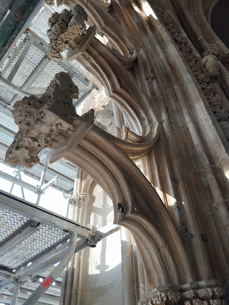 Atelier Giordani - Conservation - Restauration
Edifice – Mobilier - Sculpture – Objets d’art – Moulage –
Pierre, bois métal, polychromie et dorure - Portail des Marmousets de l'Abbatiale Saint Ouen - Pierre calcaire - - Nettoyage par micro gommage
- Nettoyage par compresse d'ammonium
- Traitement fongicide et biocide
- consolidation chimique de la pierre 
- Ragréage par mortier Altar et modelage
- Patine 
- Moulage et tirage d'une statue en l'état