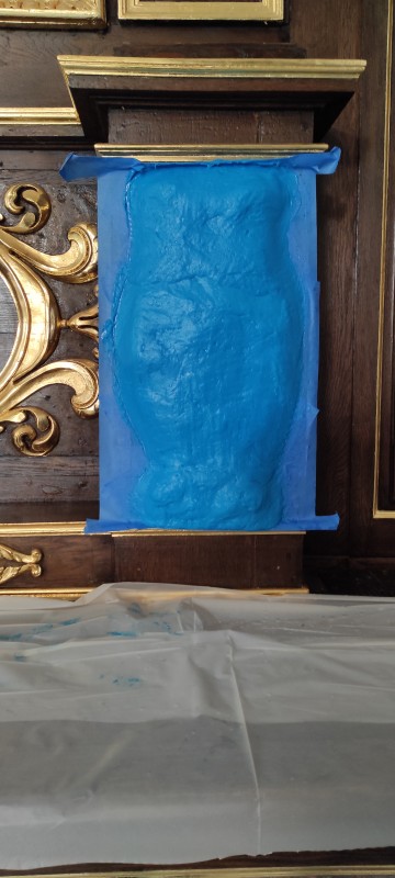 Atelier Giordani - Conservation - Restauration
Edifice – Mobilier - Sculpture – Objets d’art – Moulage –
Pierre, bois métal, polychromie et dorure - Restauration des 2 retables latéraux en pendant de l'Eglise Notre Dame de la Gloriette - Bois polychrome et dorure - - Dépose et conditionnement
- Dépoussiérage sous aspiration contrôlée
- Traitement insecticide
- Traitement antifongique
- Purge et consolidation des boiseries
- Greffes de bois et renforts
- révision des systèmes d'assemblages 
- Nettoyage
- Comblement des lacunes de surfaces
- Masticage des lacunes
- Réintégration colorées
- Dorure à la mixtion
- Vernissage de protection