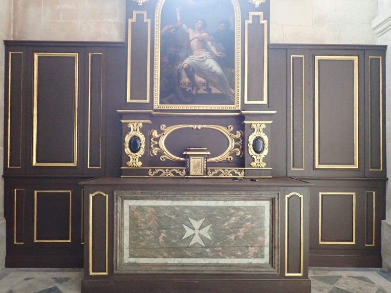Atelier Giordani - Conservation - Restauration
Edifice – Mobilier - Sculpture – Objets d’art – Moulage –
Pierre, bois métal, polychromie et dorure - Restauration des 2 retables latéraux en pendant de l'Eglise Notre Dame de la Gloriette - Bois polychrome et dorure - - Dépose et conditionnement
- Dépoussiérage sous aspiration contrôlée
- Traitement insecticide
- Traitement antifongique
- Purge et consolidation des boiseries
- Greffes de bois et renforts
- révision des systèmes d'assemblages 
- Nettoyage
- Comblement des lacunes de surfaces
- Masticage des lacunes
- Réintégration colorées
- Dorure à la mixtion
- Vernissage de protection